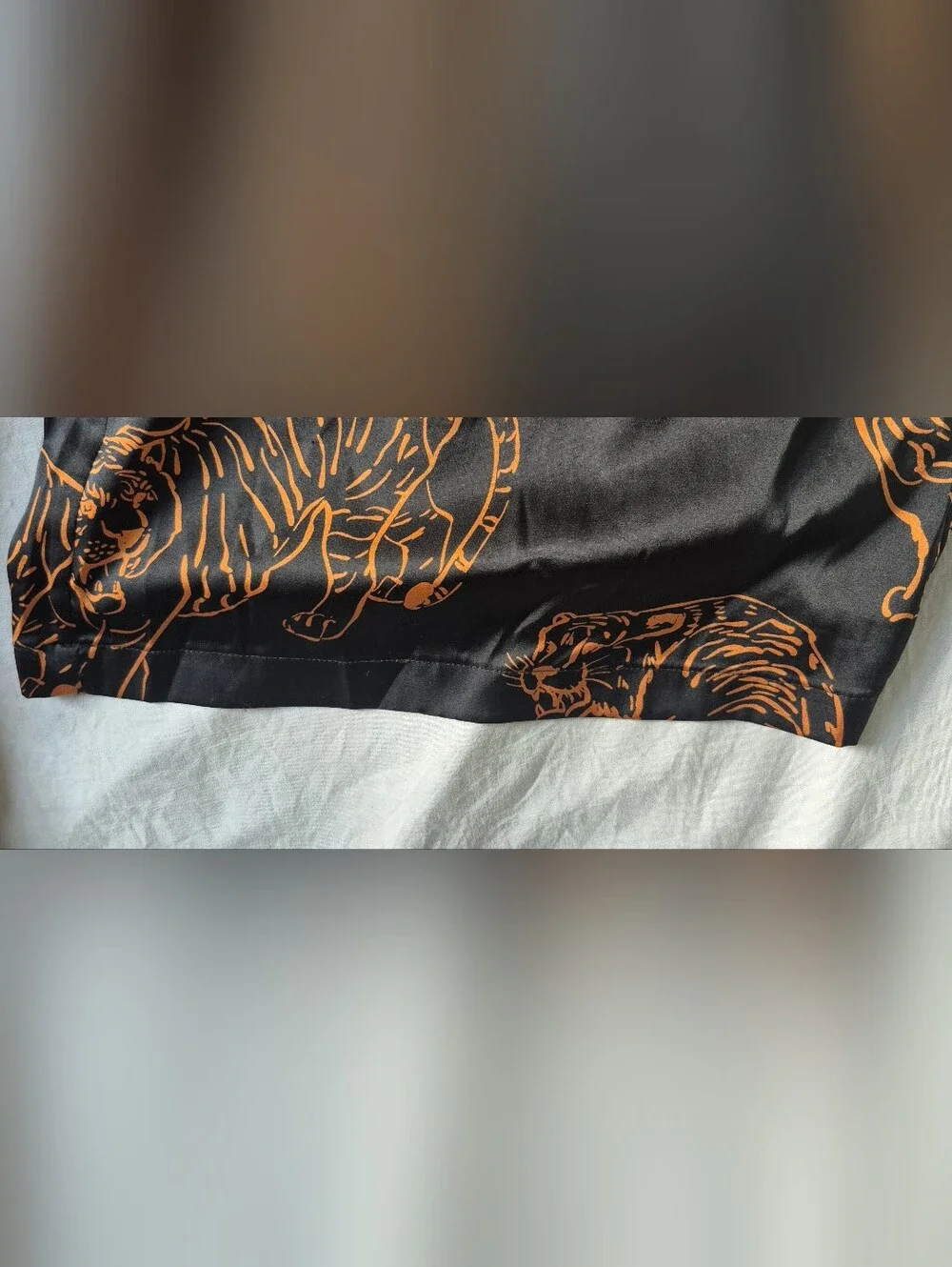 Auden Luxury Sleepware Flare Pant Tiger Print Small